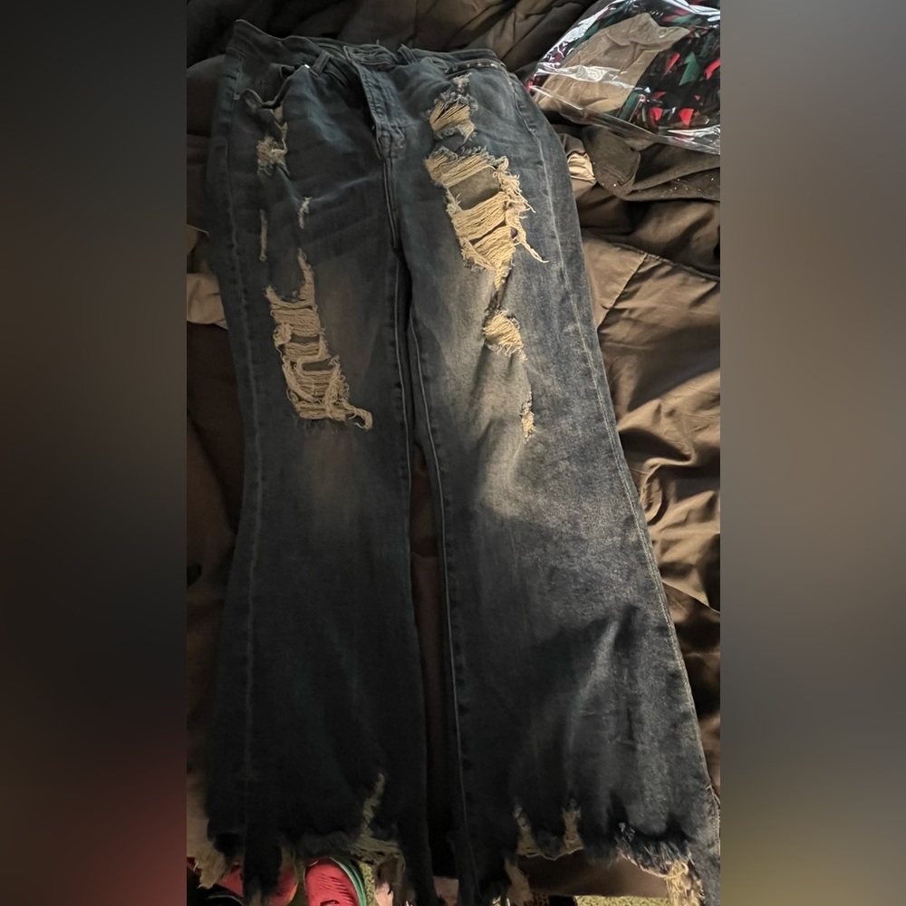 Risen distressed jeans 1x